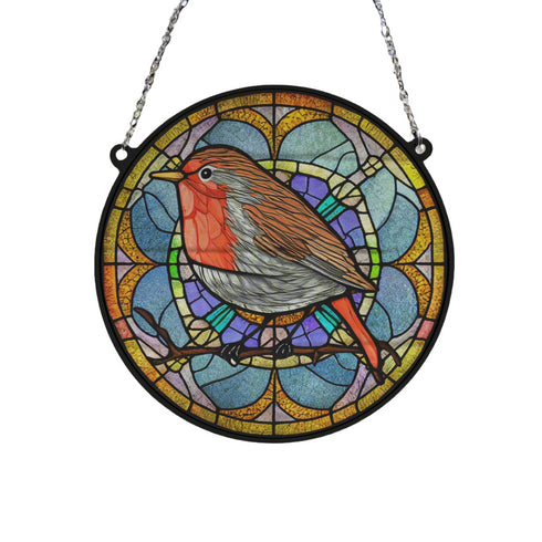 Robin Stained Glass Effect Suncatcher